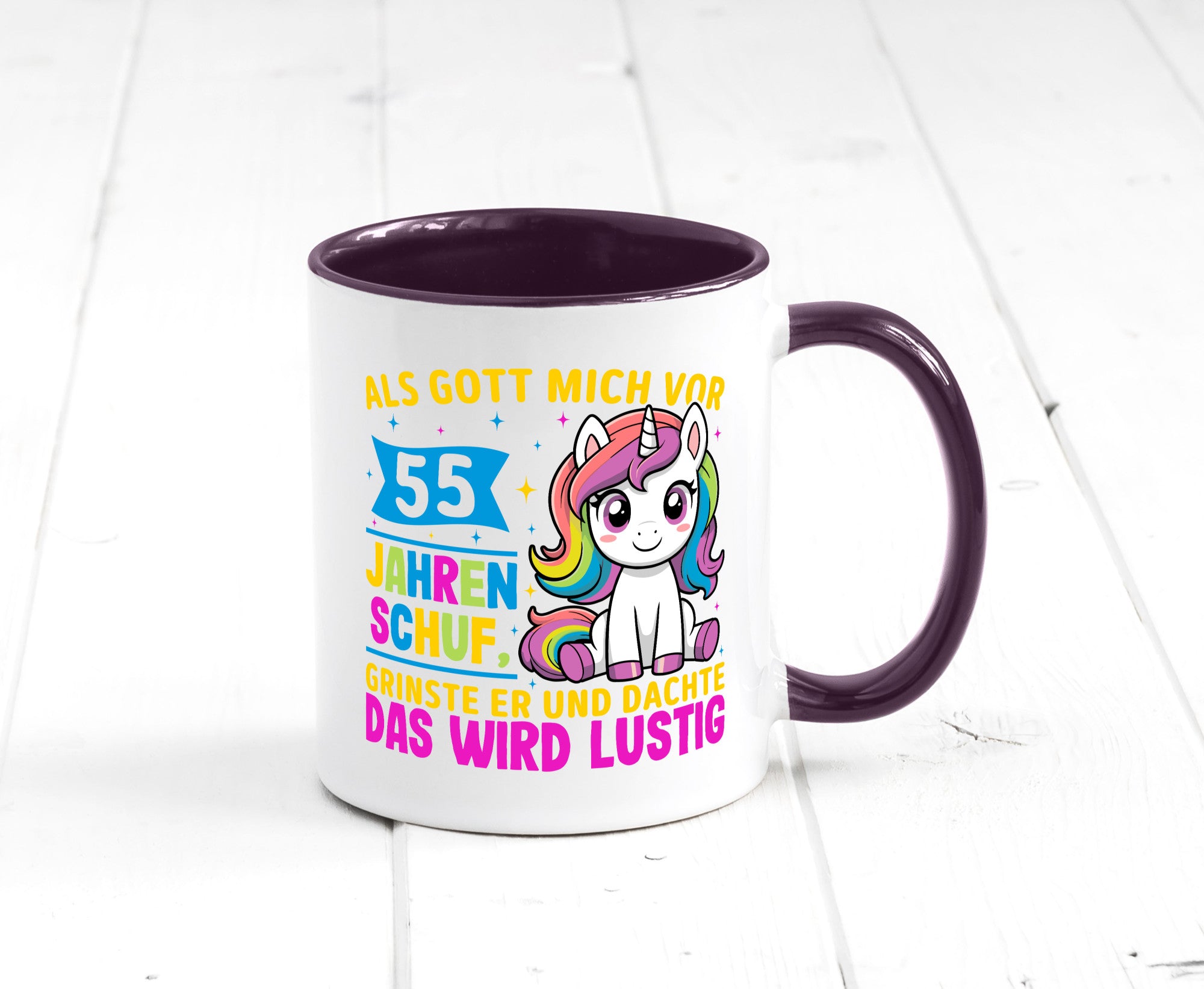55. Geburtstag | Als Gott mich schuf 40 Jahre v2 lustiger Spruch Geschenk
