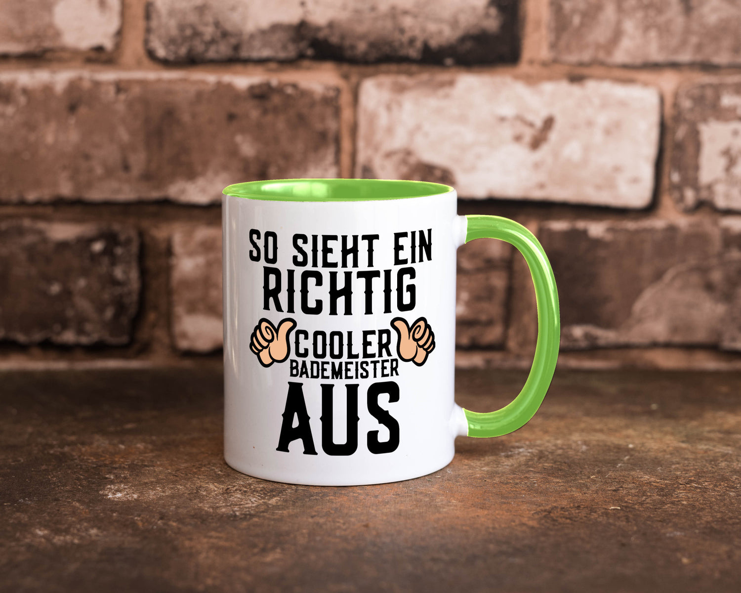 Richtig cooler Bademeister | Daumen hoch Schwimmbad lustig Humor Geschenkidee
