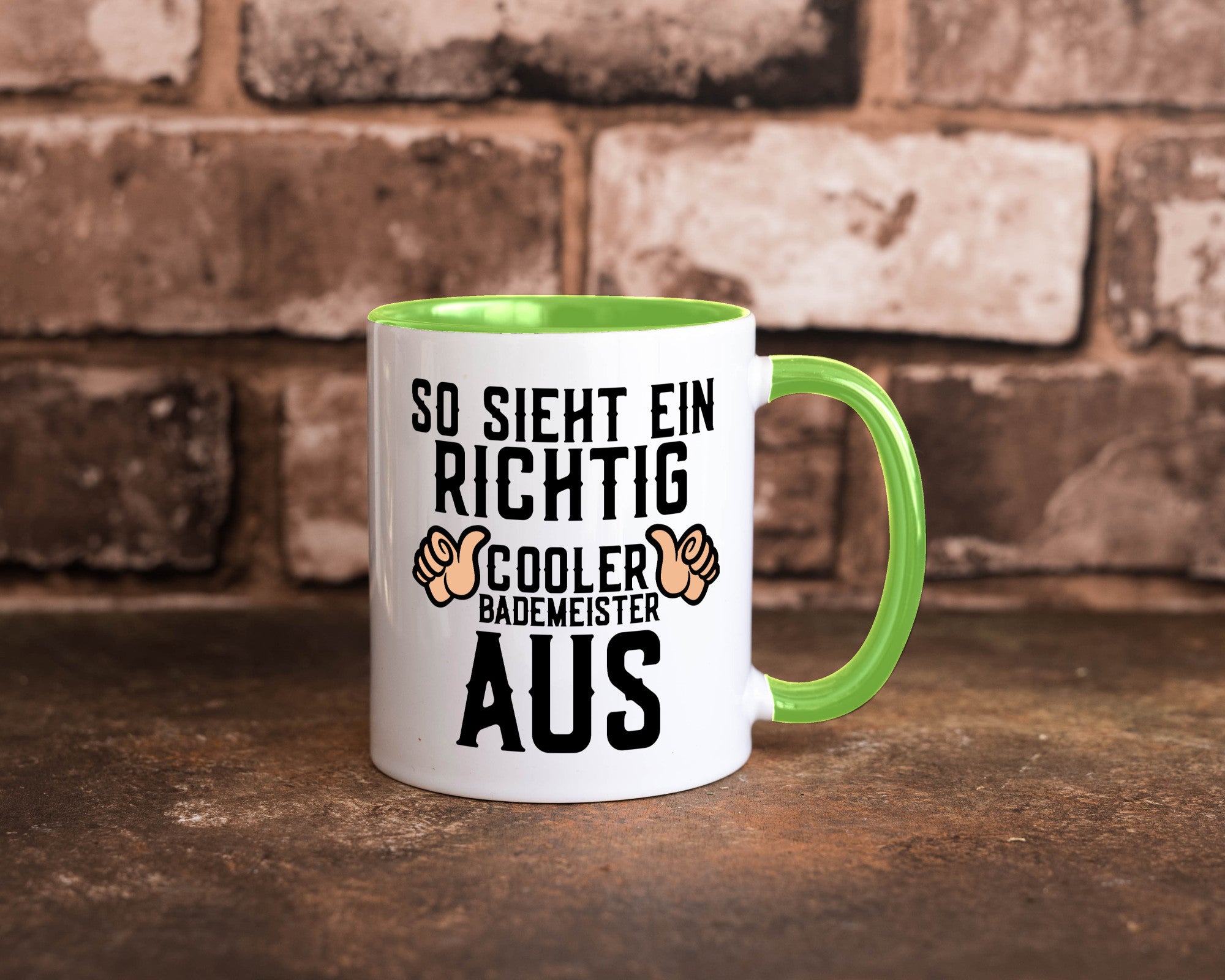 Richtig cooler Bademeister | Daumen hoch Schwimmbad lustig Humor Geschenkidee