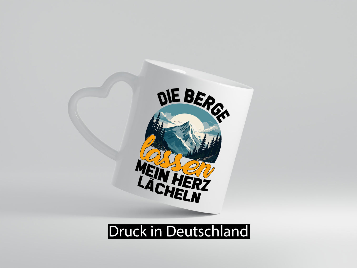 Berge lassen mein Herz lächeln | Wandern Humor Geschenkidee Tasse