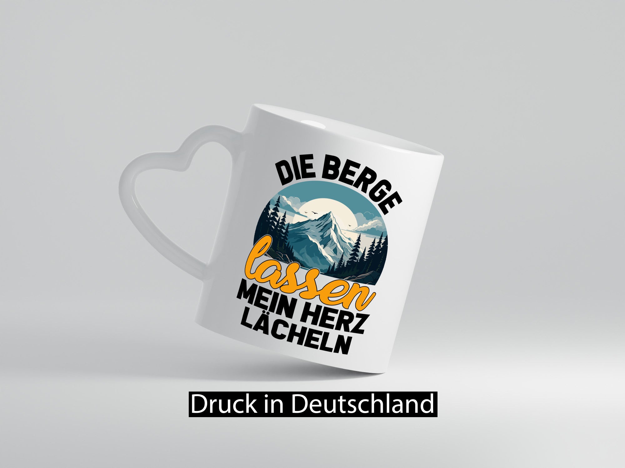 Berge lassen mein Herz lächeln | Wandern Humor Geschenkidee Tasse