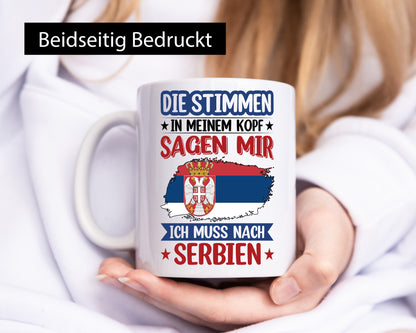Serbien | Urlaub Stimmen in meinem Kopf Traumland v2 Geschenk Humor