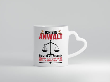 Zeit sparen | Anwalt Jura Jurist Humor Geschenkidee Tasse