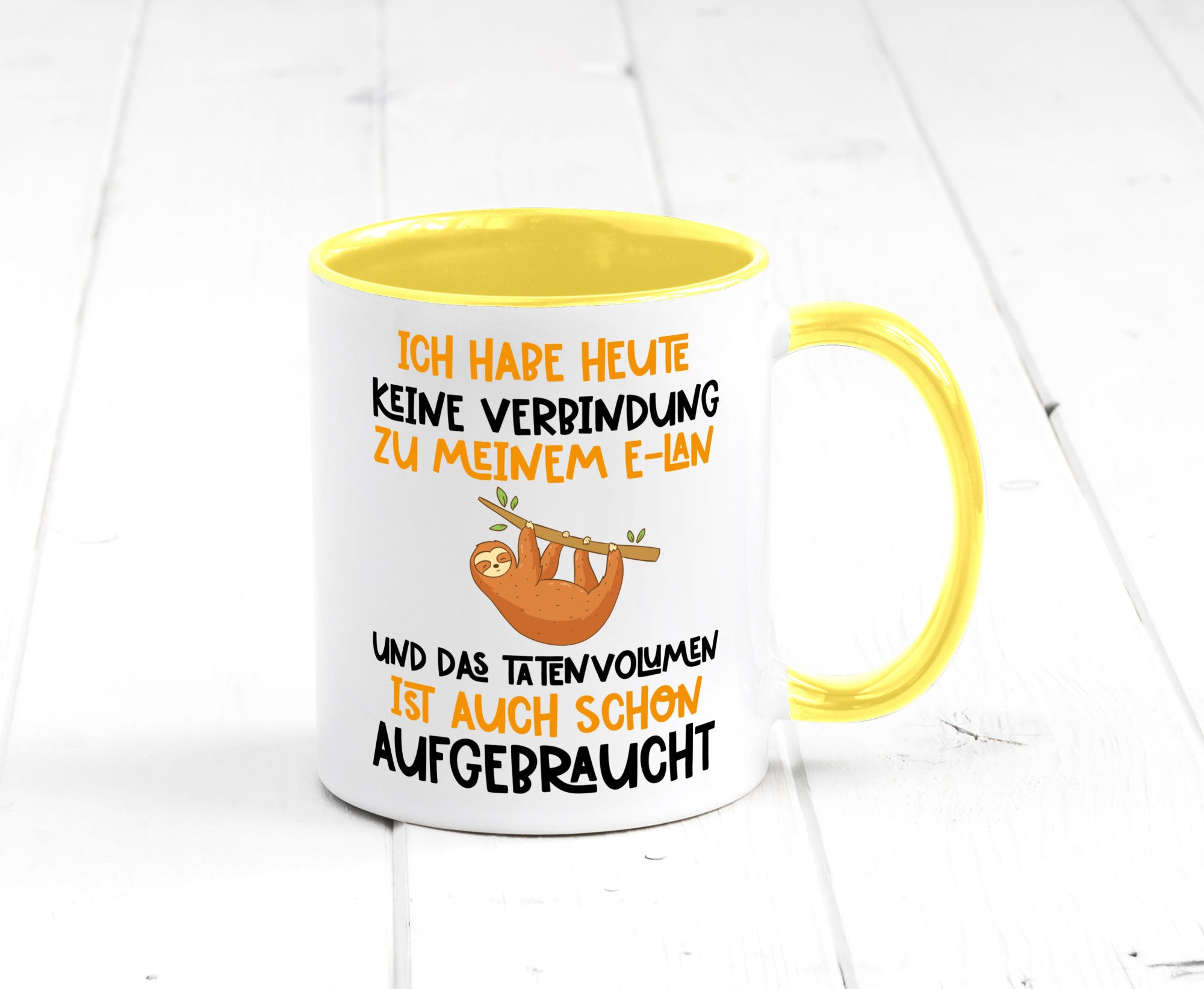 Tatenvolumen aufgebraucht | Spruch Humor Faultier Tierliebhaber Geschenkidee