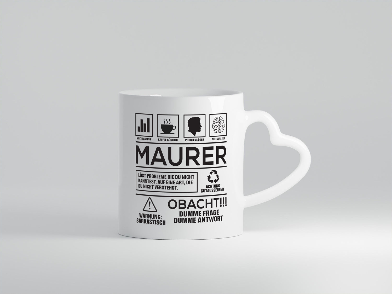 Achtung Probleme Maurer | Bau Handwerker lustig Humor Geschenkidee Geschenk