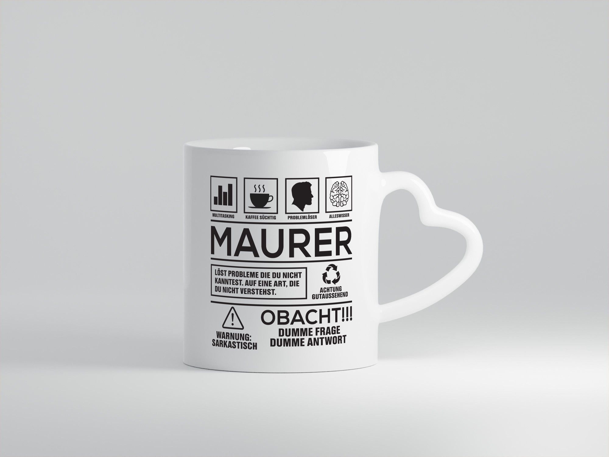 Achtung Probleme Maurer | Bau Handwerker lustig Humor Geschenkidee Geschenk