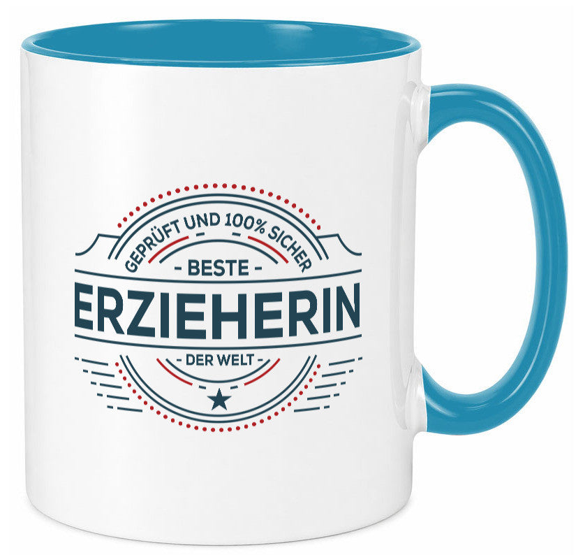 Geprüft und sicher: Erzieherin | Pädagogin Schule Geschenk Humor Geschenkidee