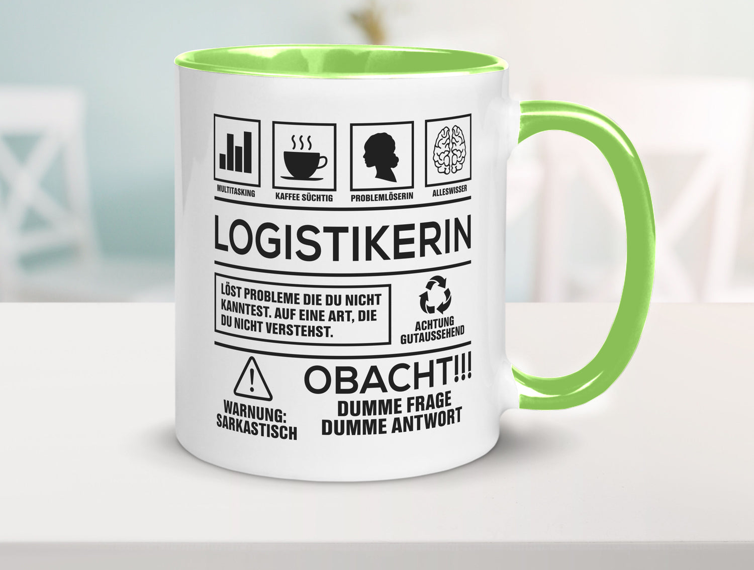 Achtung Probleme Logistikerin | Logistik lustiger Spruch Geschenk Humor