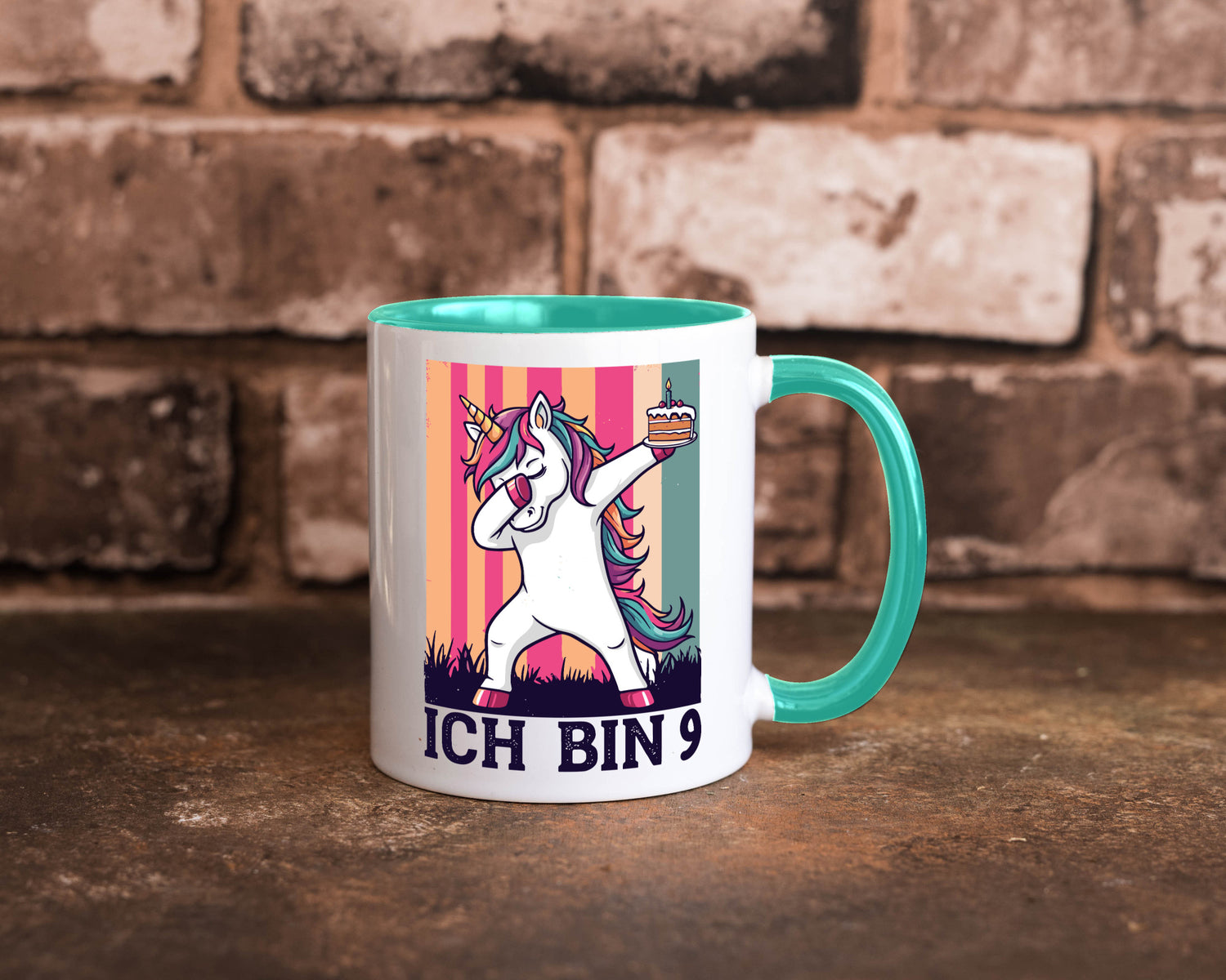 9 Geburtstag | Einhorn Damping Mädchen Humor Geschenkidee Tasse
