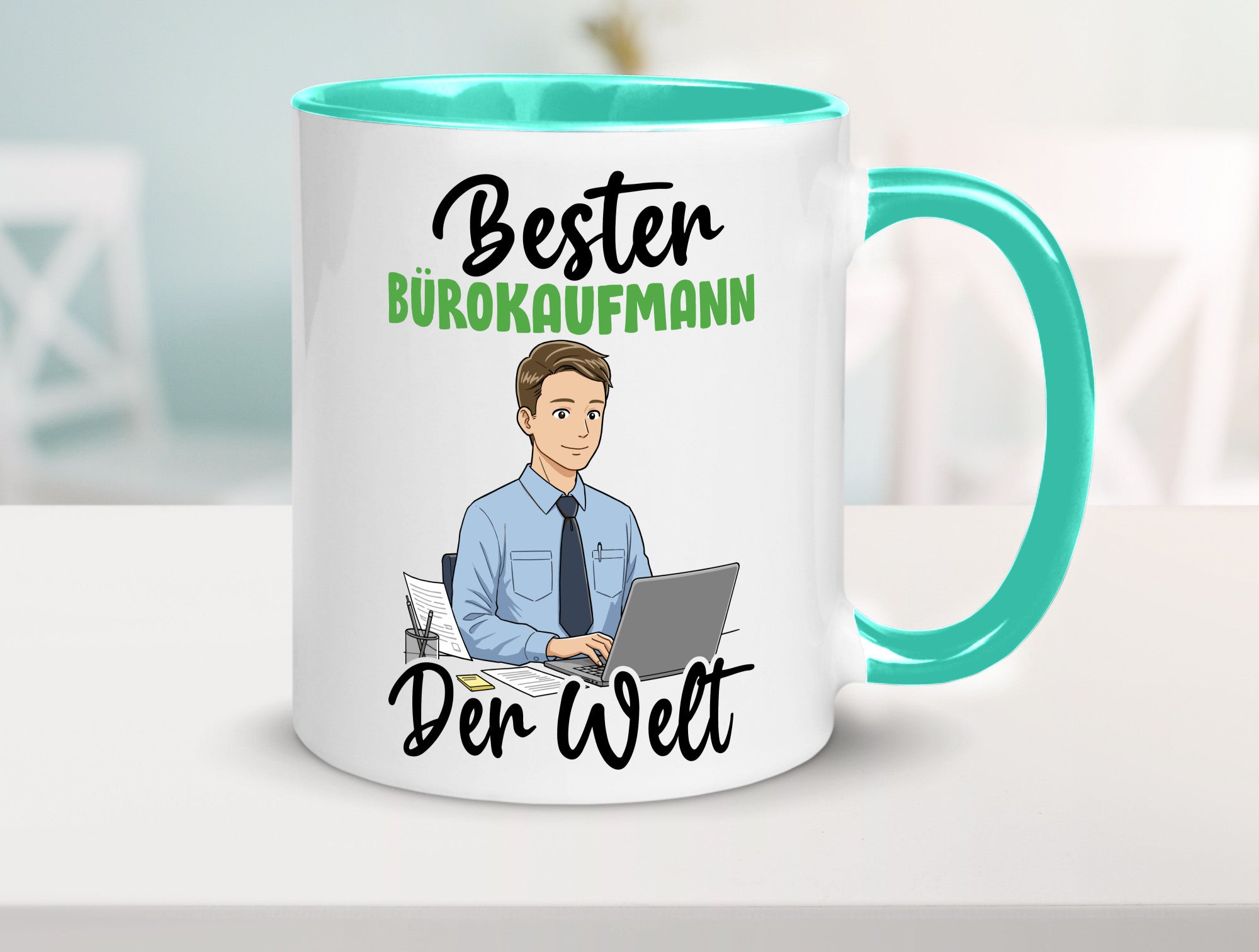 Bester Bürokaufmann | Kaufmann v2 lustig Arbeit Kollegen Büro Geschenk Tasse