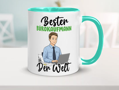 Bester Bürokaufmann | Kaufmann v2 lustig Arbeit Kollegen Büro Geschenk Tasse