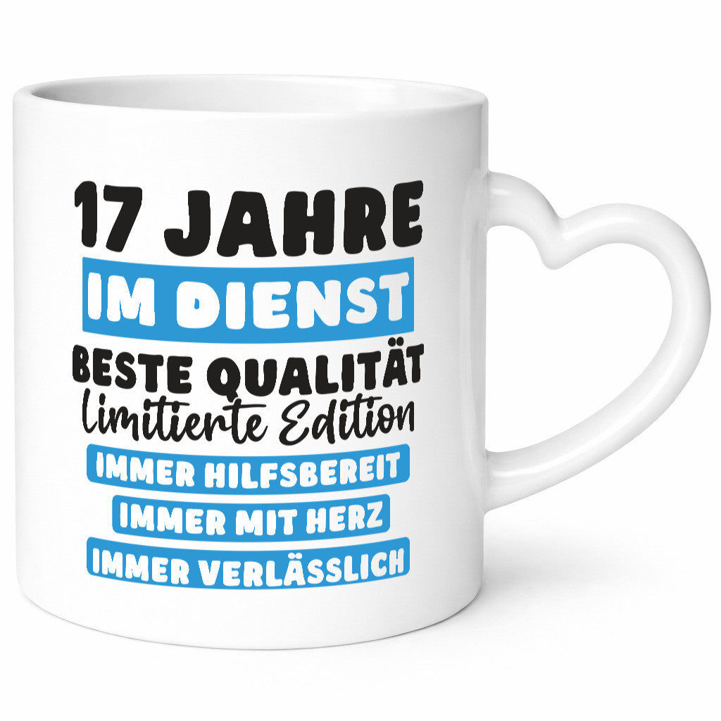 17 Jahre im Dienst | Jubiläum Arbeit v6 Humor Kollegen Büro Geschenkidee Tasse