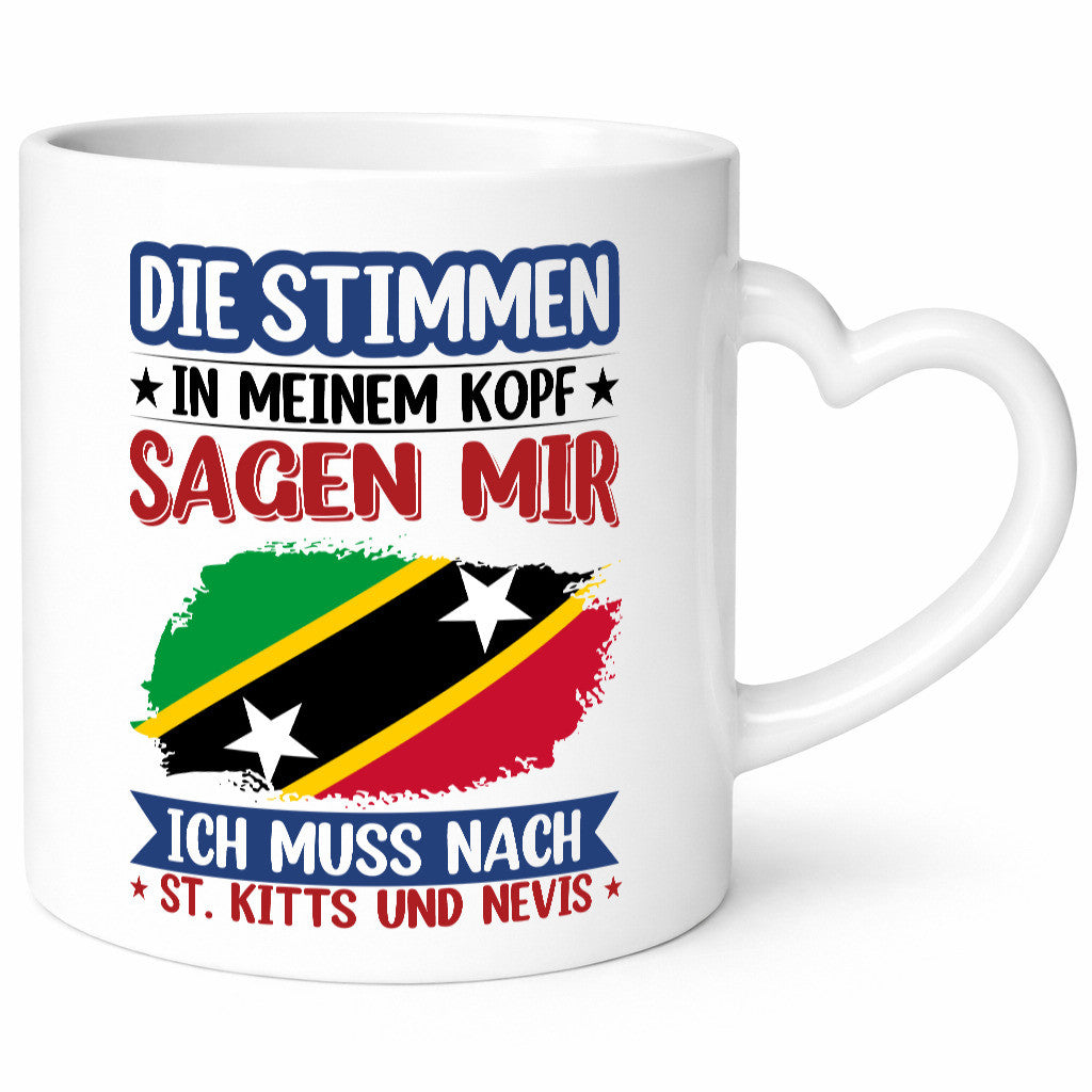 St. Kitts und Nevis | Urlaub Stimmen in meinem Kopf v2 Geschenkidee Humor Tasse