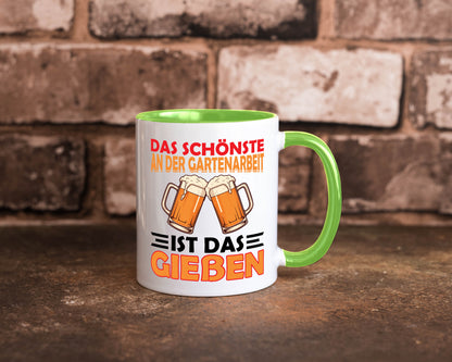 Das schönste an gartenarbeit ist Gießen | Biertrinker Geschenkidee Arbeit