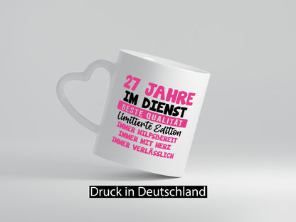 27 Jahre im Dienst | Jubiläum Arbeit v10 lustig Kollegen Büro Geschenk Tasse