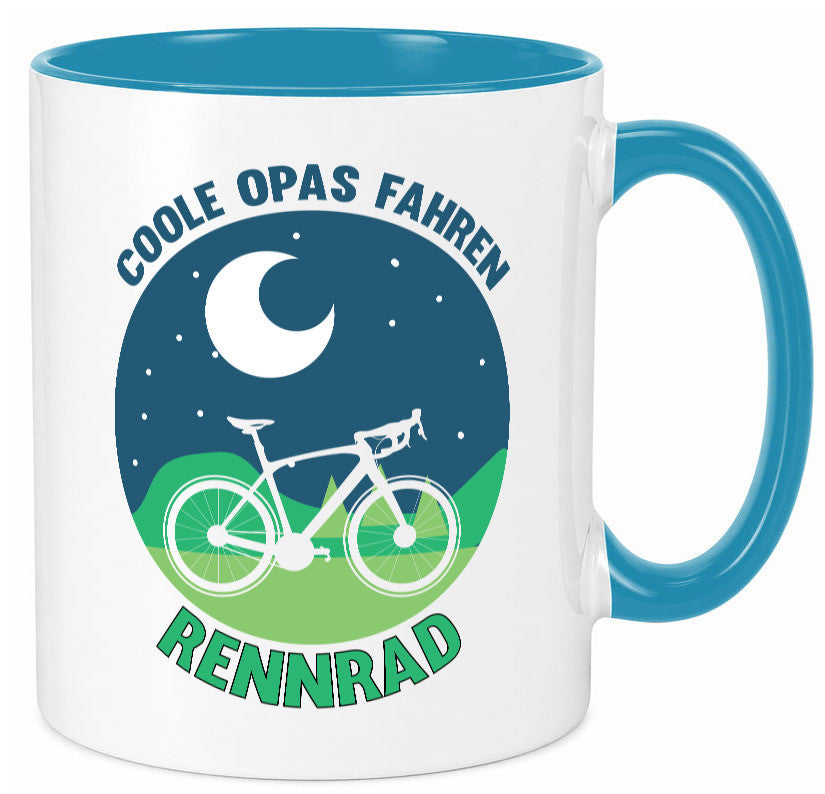 Coole Opas fahren Rennrad | Mond Landschaft Geschenk Familie Geschenkidee