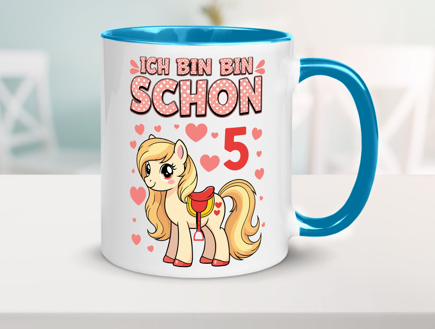 5. Geburtstag | 5 Jahre Mädchen Reiten Pony Humor Geschenkidee Tasse