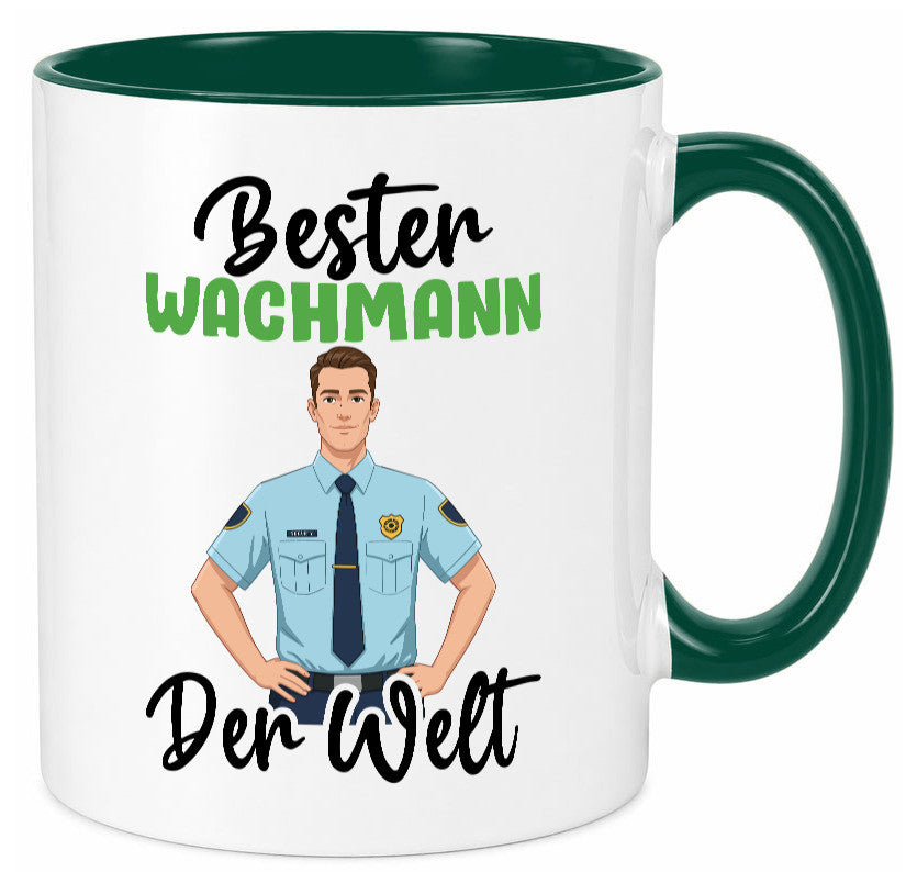 Bester Wachmann | Wachpersonal Nachtwächter v2 Geschenk Humor Geschenkidee Tasse