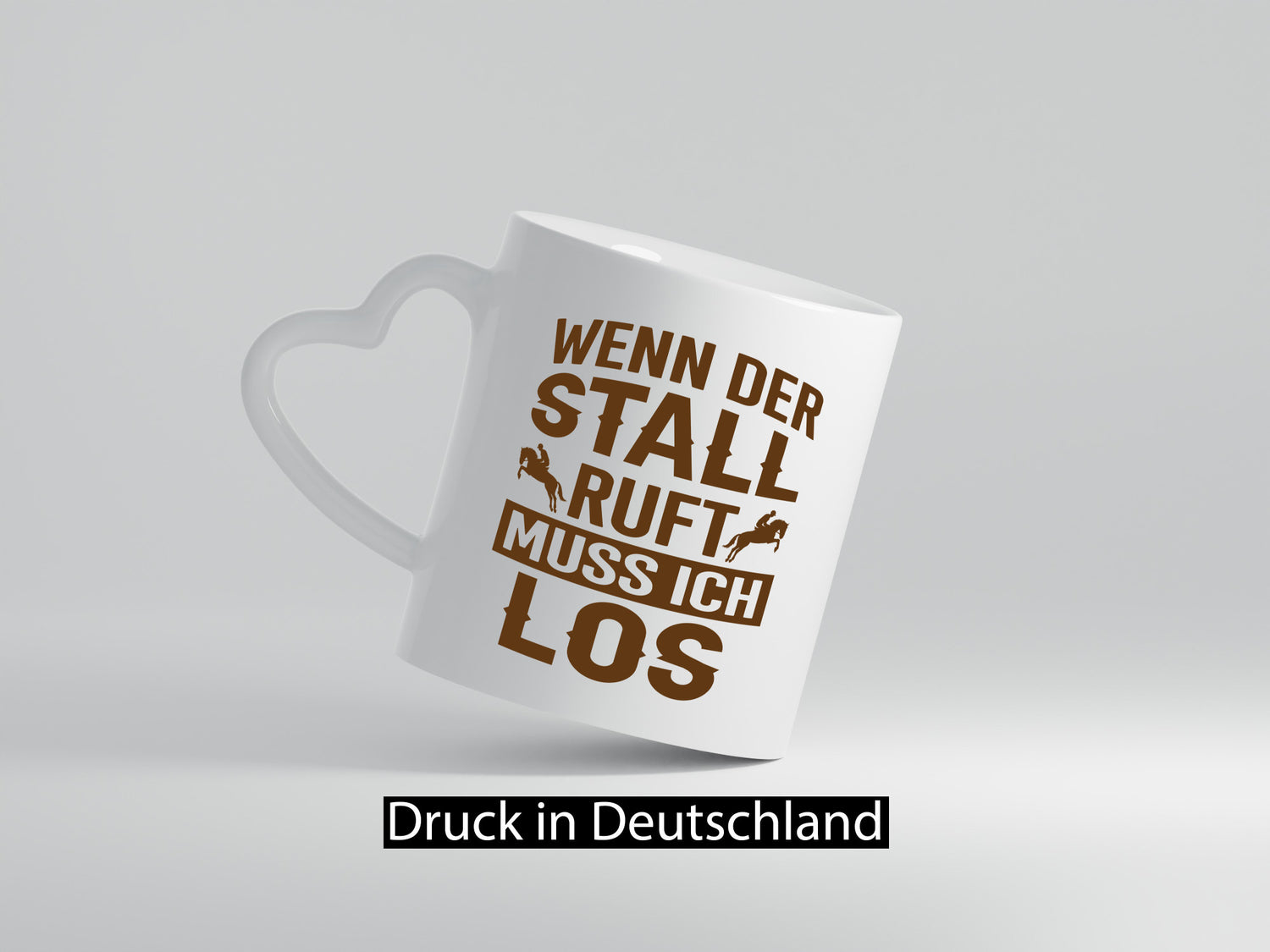 Wenn der Stall ruft muss ich los | Reiten Pferde Humor Geschenkidee Tasse