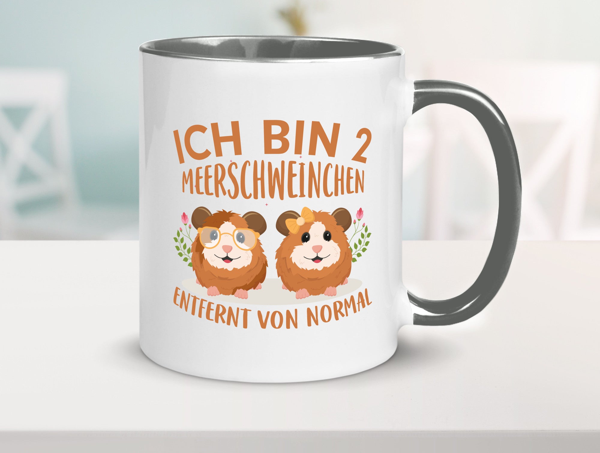 Zwei Meerschweinchen | Tierfreund Tasse Tier Liebe lustig Tierliebhaber Humor
