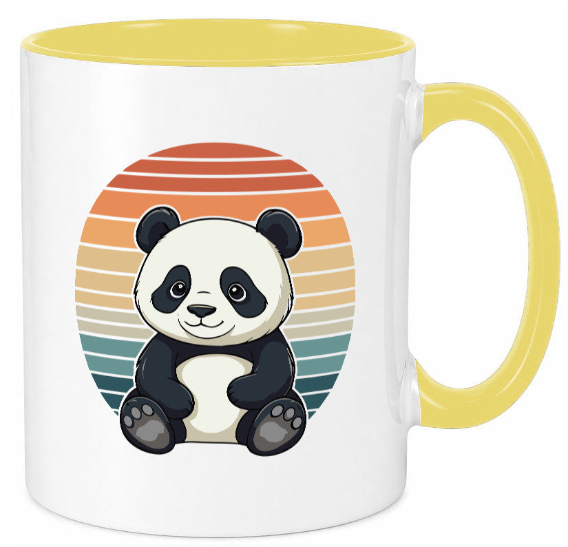 Panda Bär | Retro Vintage sunset v2 lustiger Spruch Geschenk Humor Geschenkidee Tasse