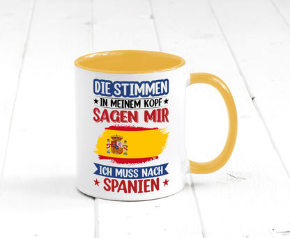 Spanien | Urlaub Stimmen in meinem Kopf Traumland v2 lustiger Spruch Geschenk