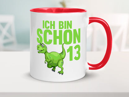 13. Geburtstag | 13 Jahre Dino Dinosaurier Humor Geschenkidee Tasse