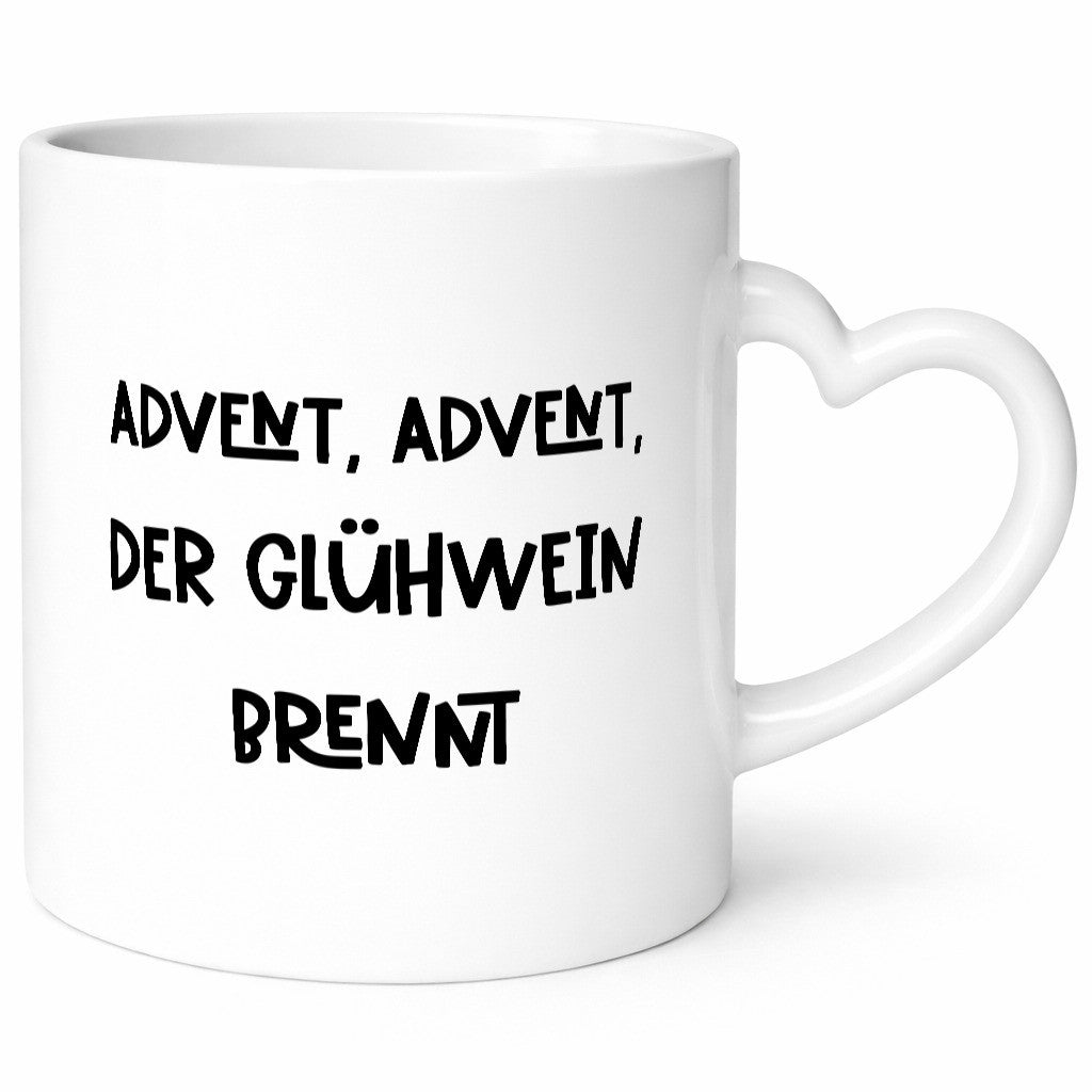 Advent der Glühwein brennt | Weihnachten lustiger Spruch Geschenk Humor