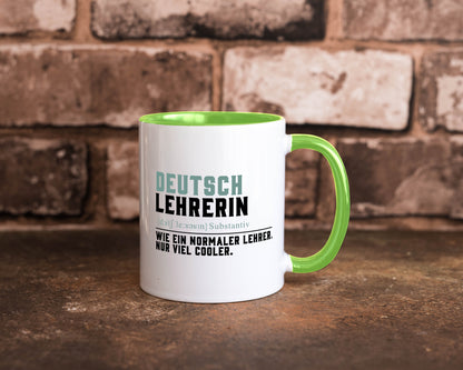 Deutschlehrerin | Lehrerin Unterricht Lieblinglehrerin Geschenkidee Humor Tasse