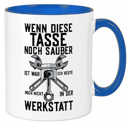 Werkstatt | KFZ Mechaniker Auto Werkzeug Zahnrad lustiger Spruch Geschenk Humor Tasse