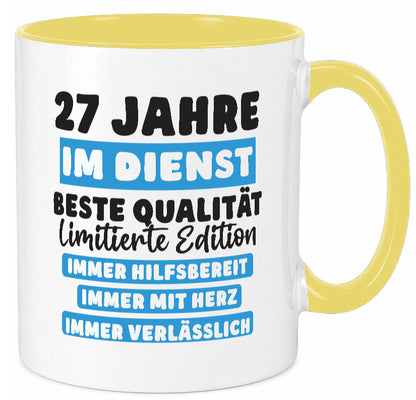 27 Jahre im Dienst | Jubiläum Arbeit v6 lustiger Spruch Geschenk Kollegen Büro