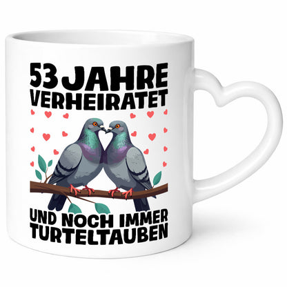 53 Jahre verheiratet | Turteltauben Ehe Ehepaar Geschenkidee Humor Tasse