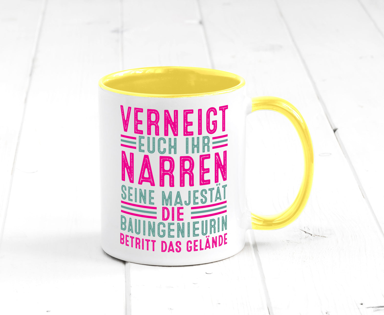 Verneigt euch: Bauingenieurin | Ingenieurin Geschenkidee Humor Tasse