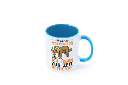 Keine Motivation | Faultier Tasse Büro Humor faul Geschenk Arbeit Kollegen