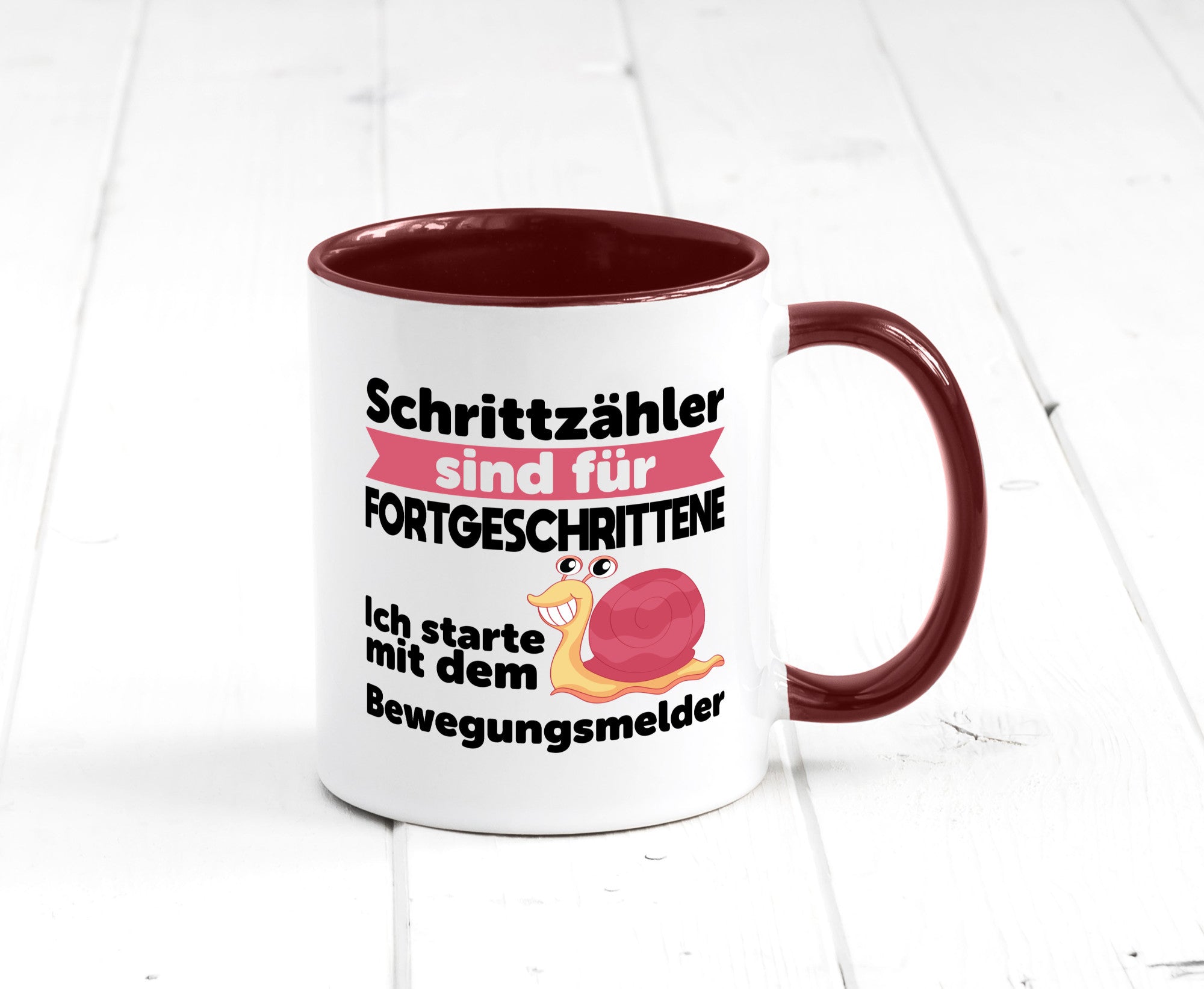 Schrittzähler Fortgeschrittene, Bewegungsmelder | Schnecke Geschenk Humor