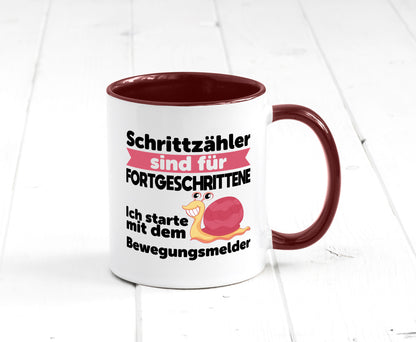 Schrittzähler Fortgeschrittene, Bewegungsmelder | Schnecke Geschenk Humor