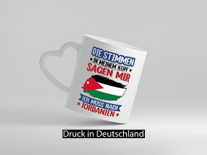 Jordanien | Urlaub Stimmen in meinem Kopf Traumland Humor Geschenkidee Tasse