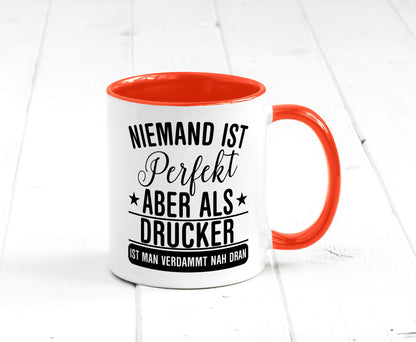 Verdammt nah dran: Drucker | Druckerei Print Medien lustig Humor Geschenkidee