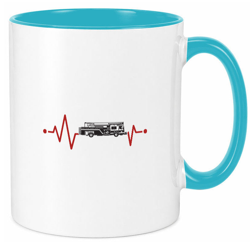 Herzschlag | Feuerwehrfahrzeug Feuerwehr Humor Geschenkidee Tasse