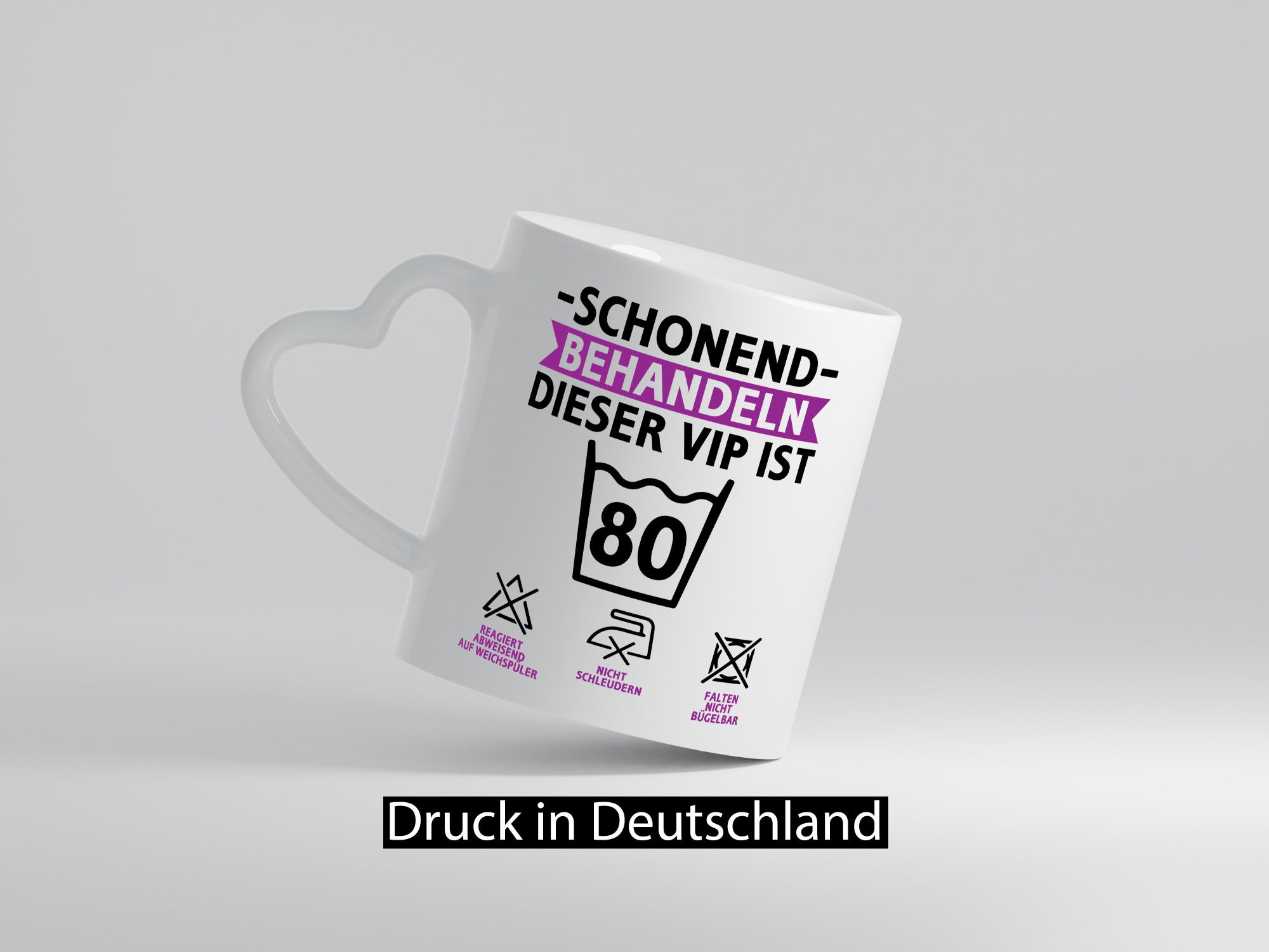 80 Geburtstag | schonend behandeln Jahre v2 Geschenkidee Humor Tasse