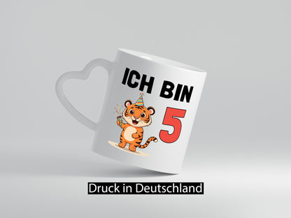 5. Geburtstag | 5 Jahre Tiger Geschenkidee Humor Tasse