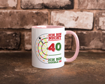 Ich bin nicht 40 double 80 | Dart spieler Geschenkidee Humor Tasse