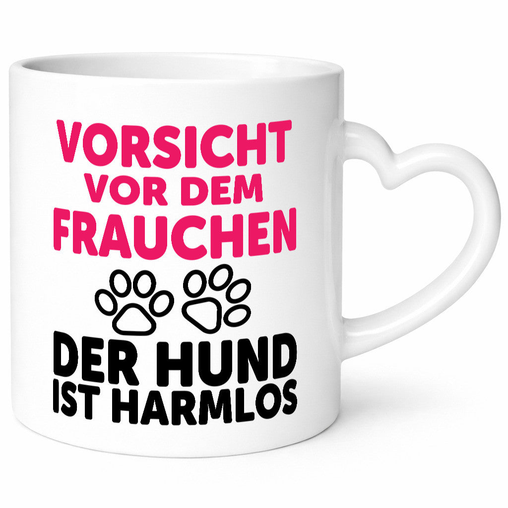 Vorsicht vor dem Frauchen der Hund ist Harmlos | Geschenk Tierliebhaber Humor