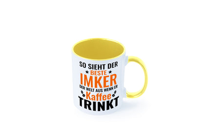 Kaffee trinkt: Imker | Imkerei lustiger Spruch Geschenk Humor Geschenkidee Tasse