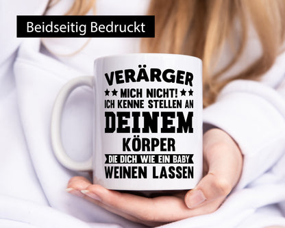 Ärger mich nicht ich kenne stellen da tut es weh. | Rache Geschenk Humor