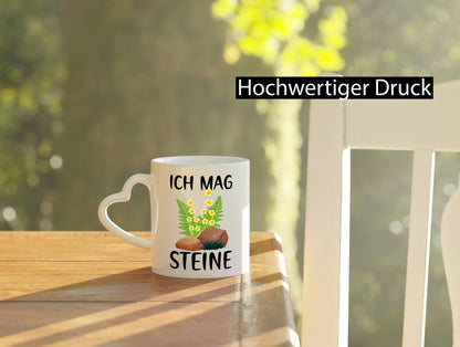 Ich mag Steine | Natur Blumen v2 Geschenkidee Humor Tasse