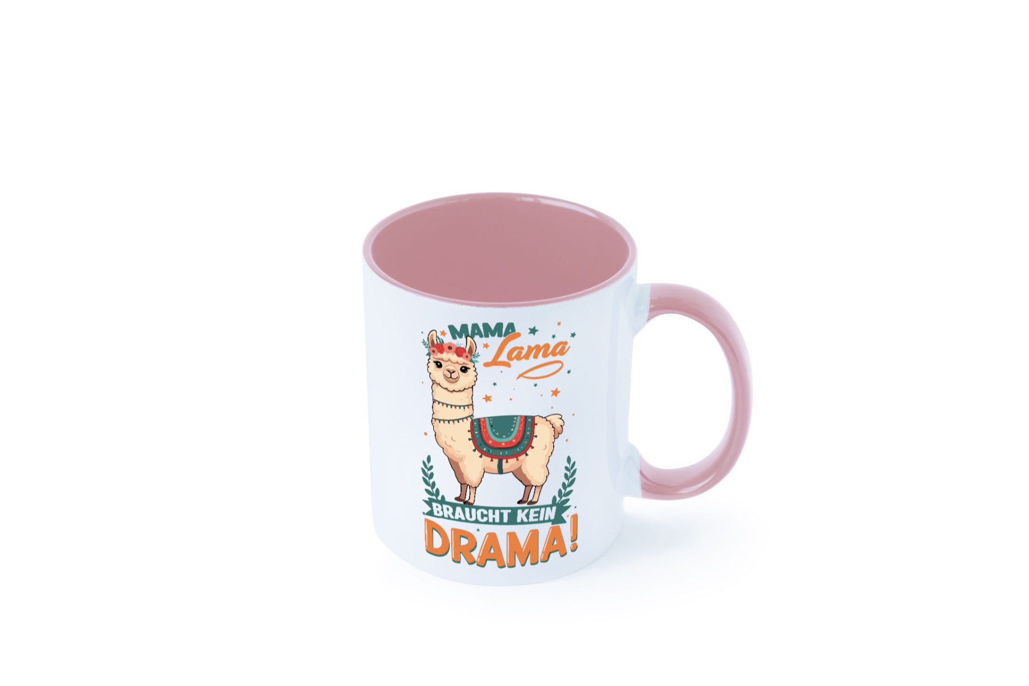 Mama Lama braucht kein Drama | Muttertag Humor Familie Geschenkidee Tasse