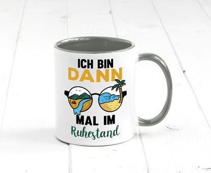 Bin dann mal im Ruhestand | Sonnenbrille Palme Meer lustig Jubiläum Geschenk