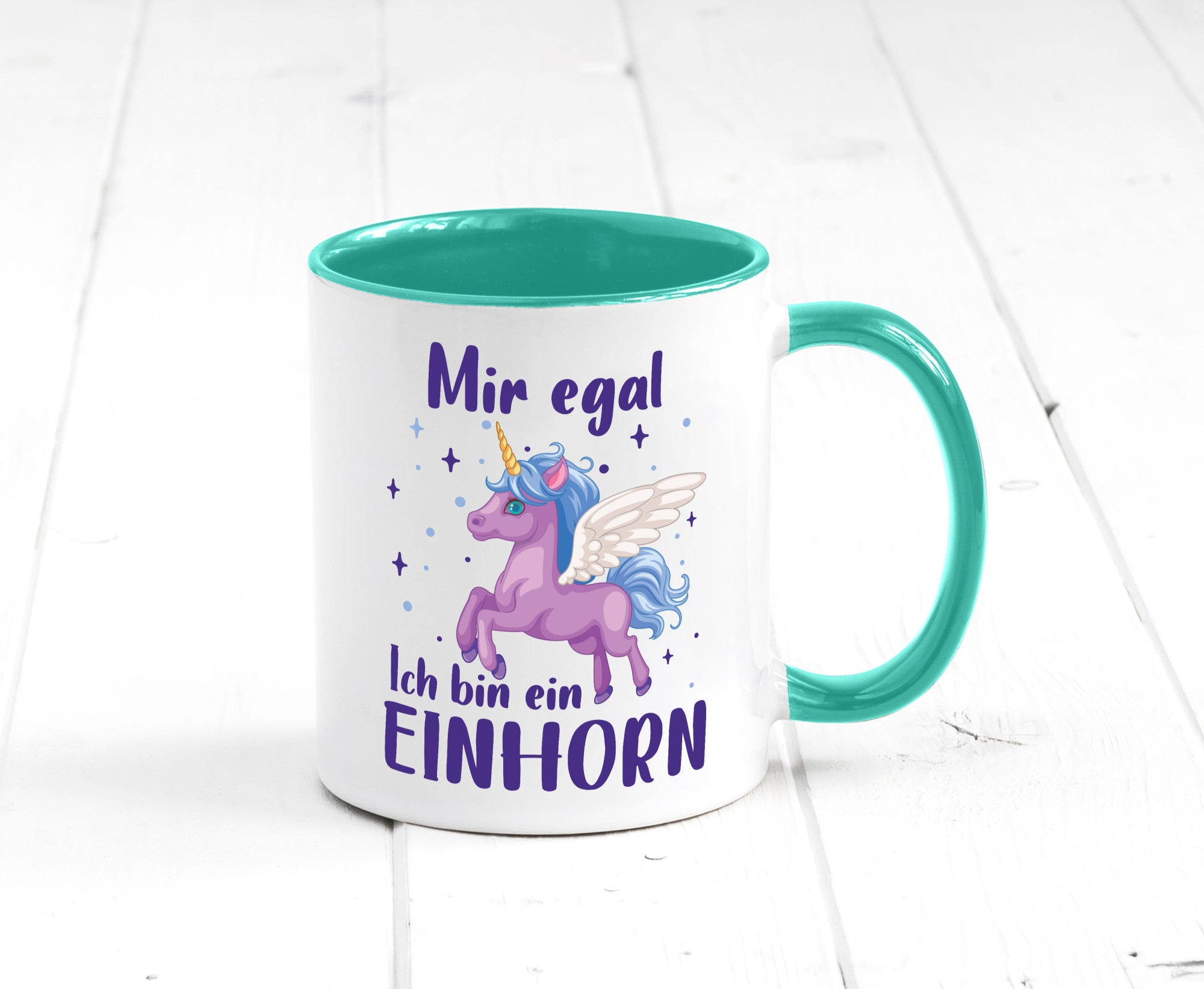 Mir egal, ich bin ein Einhorn | lustig Humor Geschenkidee Geschenk Tasse
