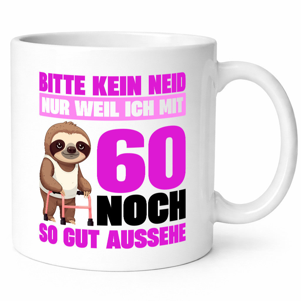 60. Geburtstag | Bitte kein neid Faultier 60 Jahre v2 Geschenk Geschenkidee